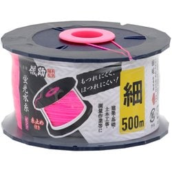 儀助 蛍光水糸 ピンク 細 500m