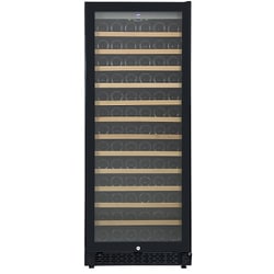 ワインセラー 133本収納 右開き 1温度タイプ 酷暑対応 ビルトインも可 レール式スライドラック ブラック 24年モデル FJP-321GS（BK）