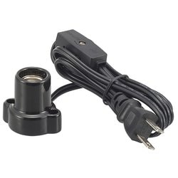 磁器レセップ E17 1.5mコード スイッチ付 ブラック HS-L1715ZRS-K