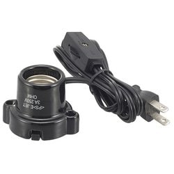磁器レセップ E26 1.5mコード スイッチ付 ブラック HS-L2615ZRS-K