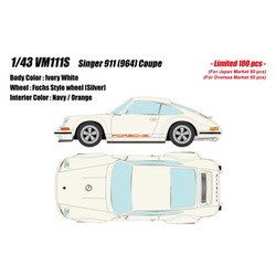VM111S 1/43 シンガー 911 964 クーペ アイボリーホワイト [レジンキャストミニカー]