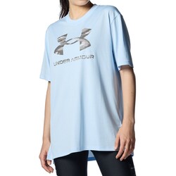 UAテック オーバーサイズド Tシャツ 1388188 Nimbus Blue(464) SMサイズ [フィットネス ヨガ シャツ レディース]