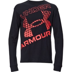 スーパービッグロゴ ロングスリーブ Tシャツ 1388278 Black/Racer Red(001) YLGサイズ [アウトドア トップス 長袖 キッズ]