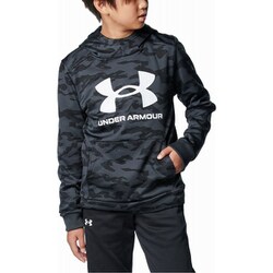 アーマーフリース プリント ビッグロゴ フーディー 1388280 BLK/ANC/WHT(001) YMDサイズ [アウトドア トップス 長袖 キッズ]