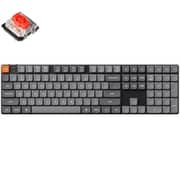 K5 Max QMK/VIA ワイヤレス カスタム・メカニカルキーボード White LED US配列 テンキー付 フルサイズ Gateronロープロファイル2.0メカニカルスイッチ 赤軸 K5M-A1-US