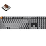 K5 Max QMK/VIA ワイヤレス カスタム・メカニカルキーボード White LED JIS配列 テンキー付 フルサイズ Gateronロープロファイル2.0メカニカルスイッチ 茶軸 K5M-A3-JIS