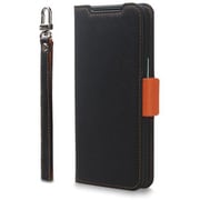 CR_WE2CSPLNA_BO [arrows We 2用 手帳型ケース カード収納 スマホストラップ スタンド機能 PU レザー デニム NU ブラック×オレンジ]