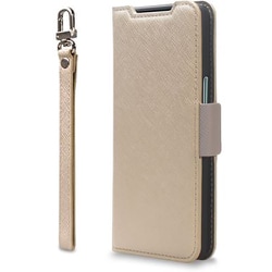 CR_WE2CSPLNA_BG [arrows We 2用 手帳型ケース カード収納 スマホストラップ スタンド機能 PU レザー デニム NU ベージュ×グレー]