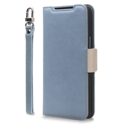CR_WE2CSPLNA_AG [arrows We 2用 手帳型ケース カード収納 スマホストラップ スタンド機能 PU レザー デニム NU アリスブルー×グレージュ]