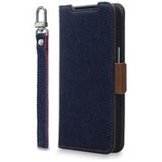 CR_WE2CSPLNA_ID [arrows We 2用 手帳型ケース カード収納 スマホストラップ スタンド機能 PU レザー デニム NU インディゴ]