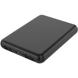 空調服対応 高性能IC搭載 コンパクト モバイルバッテリー 5000mAh ブラック HD3-MBTC5000BK