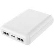 空調服対応 高性能IC搭載 大容量 コンパクト モバイルバッテリー 10000mAh ホワイト HD3-MBTC10000WH