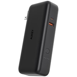 モバイルバッテリー搭載 USB充電器 10000mAh PD対応 USB-A×1/USB-C×1 ブラック PA-PD30-BK