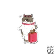 NEKO-004 世にも不思議な猫世界 クロス素材ステッカー 旅行
