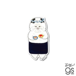 NEKO-008 世にも不思議な猫世界 クロス素材ステッカー ねこのすしやさん