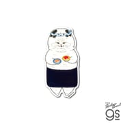 NEKO-008 世にも不思議な猫世界 クロス素材ステッカー ねこのすしやさん