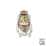 NEKO-009 世にも不思議な猫世界 クロス素材ステッカー バカンス