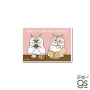 NEKO-010 世にも不思議な猫世界 クロス素材ステッカー COFFEE PINK