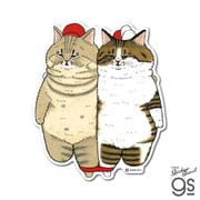 NEKO-011 世にも不思議な猫世界 ビッグサイズステッカー 二人三脚