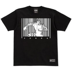 KMC キン肉マン Tシャツ ゼブラバーコード ブラック Mサイズ
