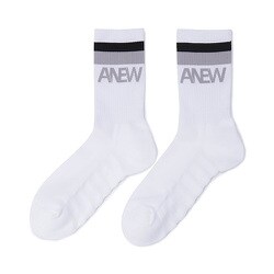 AGEUMSC03MGF [（M） BLOCK SOCKS MELANGE GRAY F メンズブロックソックス]