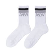 AGEUMSC03MGF [（M） BLOCK SOCKS MELANGE GRAY F メンズブロックソックス]