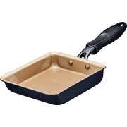 ガス火専用 軽量 玉子焼きフライパン 13×18cm ネイビー EGFP13NV
