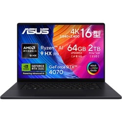 ヨドバシ.com - エイスース ASUS ノートパソコン/ASUS ProArt P16 シリーズ/16型/Ryzen AI 9 HX  370/NVIDIA GeForce RTX 4070 Laptop GPU/メモリ 64GB/SSD 2TB/Windows 11  Home/ナノブラック H7606WI-AI9642R4070W 通販【全品無料配達】