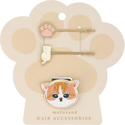 MD46836 [mofusand ヘアピン&ヘアゴム<ベージュ> mofusandヘアアクセサリーシリーズ]