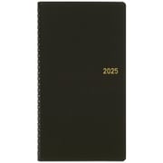 2025年 手帳 縦型 1月始まり ウィークリー ブラック 582-25
