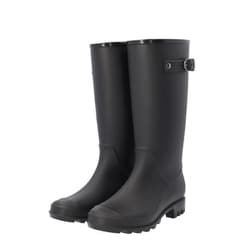 lb8121 [ベルト付きロング丈レインブーツ S（22.5～23cm） ブラック]