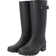 lb8121 [ベルト付きロング丈レインブーツ M（23.5～24cm） ブラック]