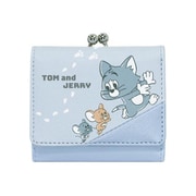 181miniwallch [121084 キャラクター がま口ミニウォレット 財布 トムとジェリーあしあとBLUE]