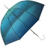 mygradepoe60 [29230 グラデーションビニール傘 60cm 長傘 ブルー]
