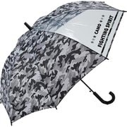 mytaifujun55 [24560 amusant sous la pluie 耐風 55cm ジュニア長傘 透明窓 24560.迷彩 グレー]