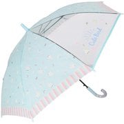 24670 ジュニア耐風傘 透明窓付き 55cm 長傘 シマエナガSKY 2mytaifujun55