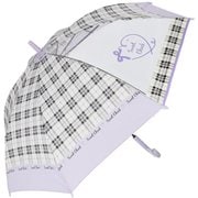 2mytaifujun55 [24690 ジュニア耐風傘 透明窓付き 55cm 長傘 スイートチェックPU]