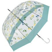 mybirdgacage [29100 amusant sous la pluie バードケージ プラスチック傘 65cm 長傘 ボタニカルBLxSKY]