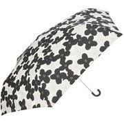 4mytaifumini55 [14850 amusant sous la pluie 耐風折りたたみ傘 55cm 折りたたみ傘 フラワープリントBK]