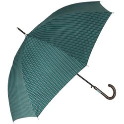 amusant sous la pluie 60cm 耐風長傘 10mm 27500.縦ストライプ モスグリーン mytaifu10