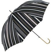 mytaifu8slim2 [17620 amusant sous la pluie 60cmBJ 耐風 スリム 長傘 ブラッシュストライプBK]