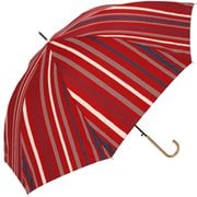 mytaifu8slim2 [17620 amusant sous la pluie 60cmBJ 耐風 スリム 長傘 ブラッシュストライプRD]