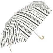 mytaifumini55uv [14840 amusant sous la pluie 折り畳み耐風傘 55cm UVプロテクション 折りたたみ傘 ストライプパッチワークBE]