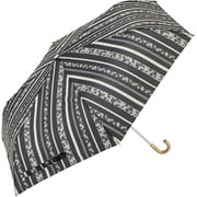 mytaifumini55uv [14840 amusant sous la pluie 折り畳み耐風傘 55cm UVプロテクション 折りたたみ傘 ストライプパッチワークBK]