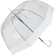 mybirdgacage [29000 amusant sous la pluie バードケージ プラスチック傘 65cm 長傘 切り継ぎWH]