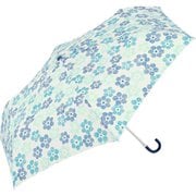 3mytaifumini55 [amusant sous la pluie 耐風折りたたみ傘 55cm 折傘55cm 14540.ストライプフラワーブルー]