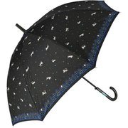 mytaifu10 [amusant sous la pluie 60cm 耐風長傘 10mm 17220.スターライトCAT ブラック]