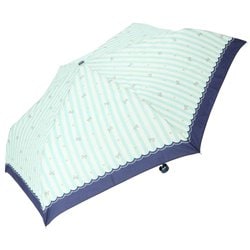 amusant sous la pluie 耐風折りたたみ傘 55cm 26790.リボンストライプ スカイ mytaifumini55
