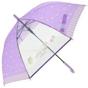 2mytaifujun55 [24600 ジュニア耐風傘 透明窓付き 55cm 長傘 キャンディユニコーンPU]