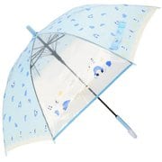 28390 amusant sous la pluie 耐風 55cm ジュニア長傘 透明窓 28390.ペンギン スカイ mytaifujun55